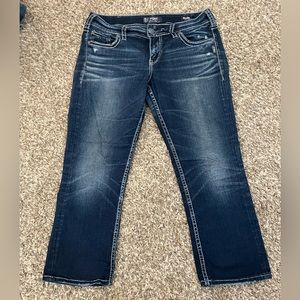Silver suki mid capri jeans